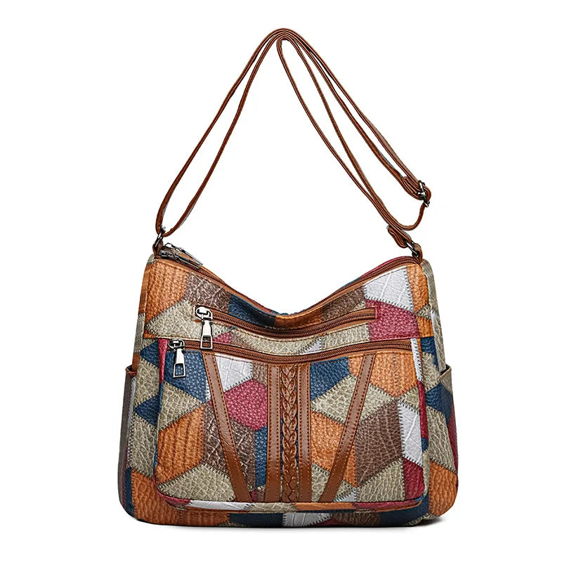 Sac à Main Vintage Femme Multi-Poches - Sac Bandoulière Rétro Élégant - badassmood