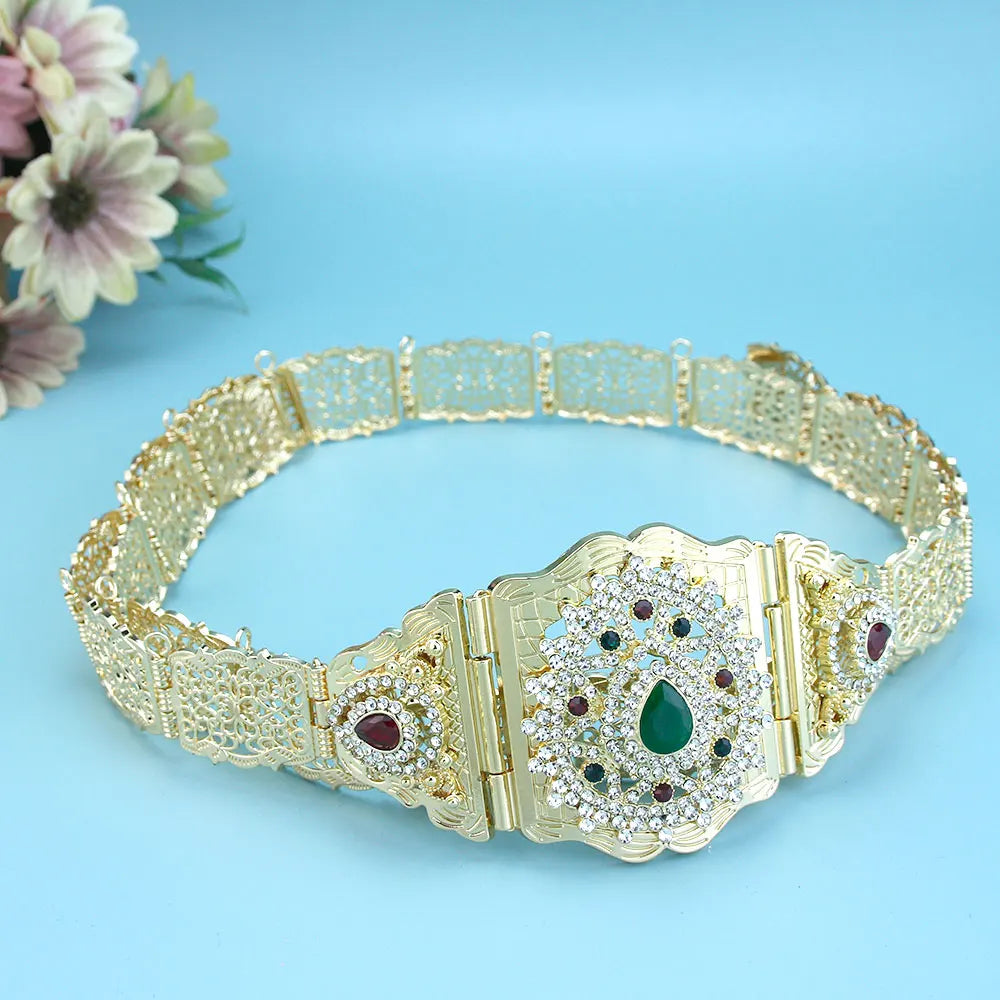 Ceinture Chaîne Métallique Style Marocain Ajustable - Caftan Arabe - badassmood