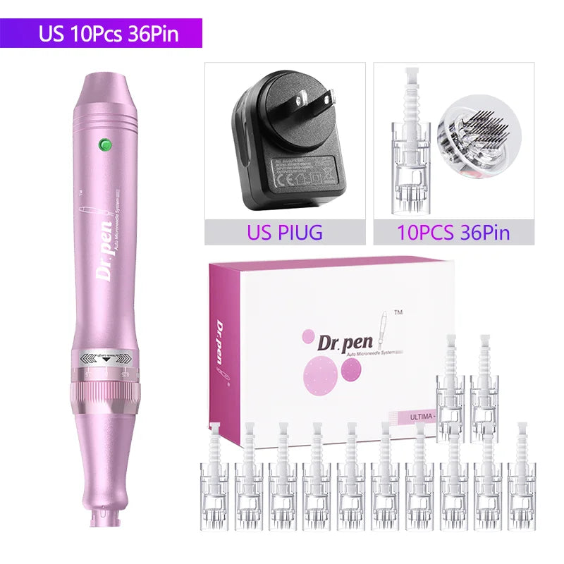 Dr. Pen Ultima M7 - Stylo Microneedling Sans Fil Professionnel + 10 Cartouches - badassmood