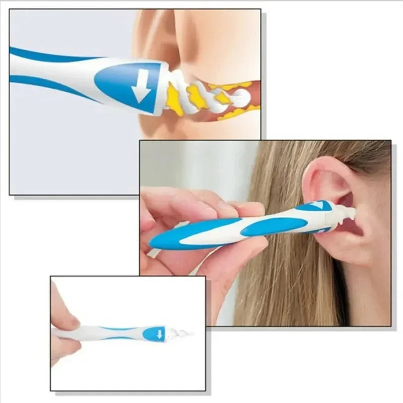Ear Wax Remover Tool Ear Cleaner With Soft Silicone 16 Replacement Tips Simply To Grab Extract Earwax - badassmood