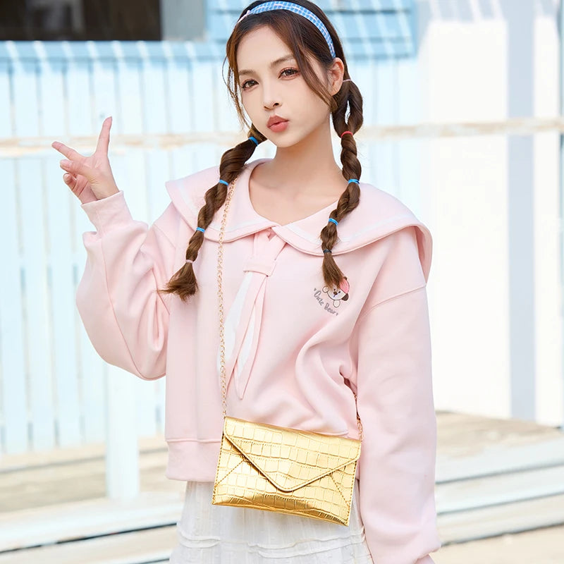 Pochette Soirée Or Argent Chaîne Luxe - Clutch Mariage Banquet Élégante Femme - badassmood