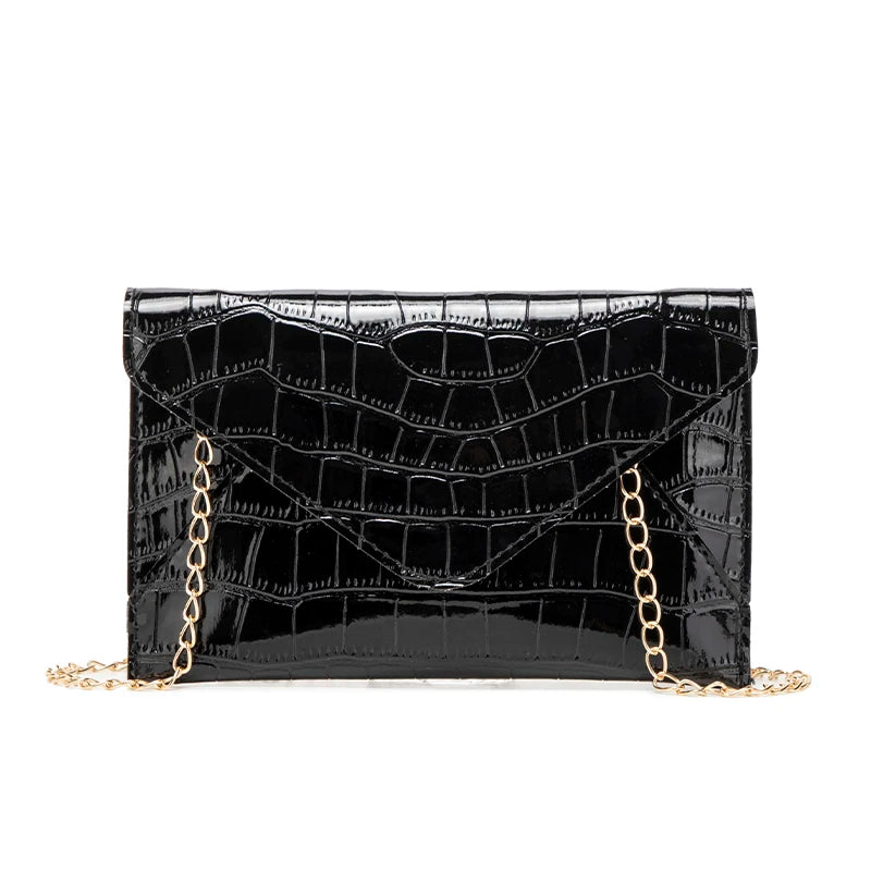 Pochette Soirée Or Argent Chaîne Luxe - Clutch Mariage Banquet Élégante Femme - badassmood