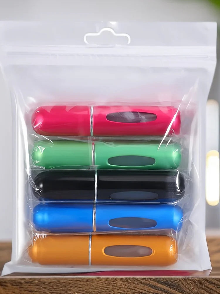 1/5Pcs Travel Perfume Bottle Refillable Portable Mini Atomizer Spray Refill Bottle Women Pocket Dispenser Cologne Sprayer 5ml - badassmood