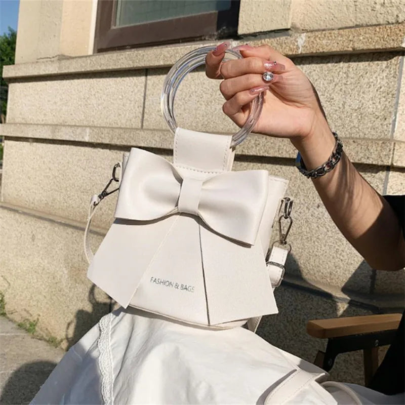 Sac Seau Femme avec Nœud Élégant - Sac Bandoulière Été Casual