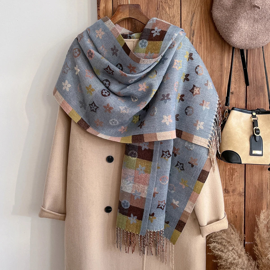 Écharpe Pashmina Femme Hiver - Foulard Cachemire Chaud Élégant - badassmood
