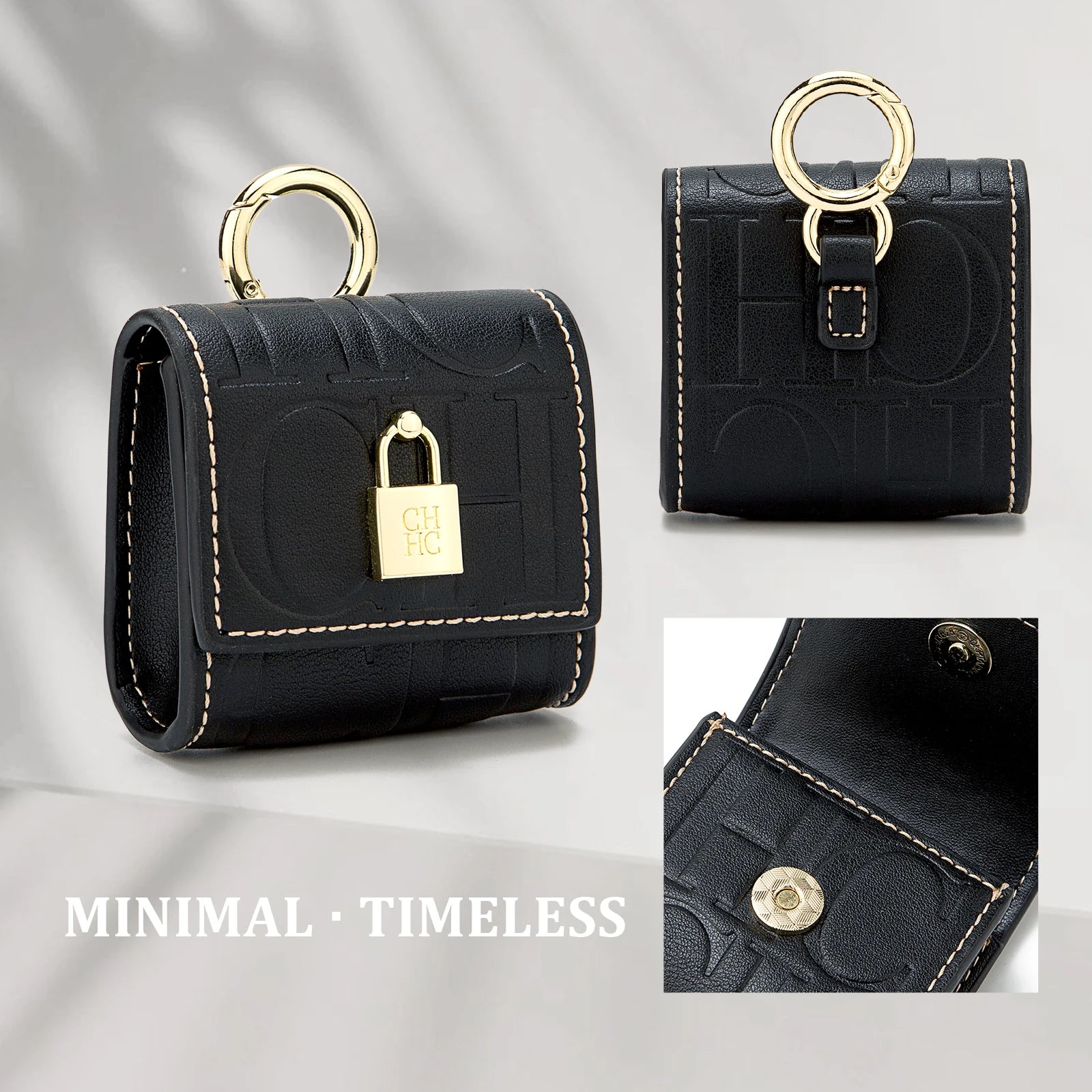 Mini Sac CH Brand Écouteurs Gaufré Luxe 2025 - Design Polyvalent Automne Hiver - badassmood