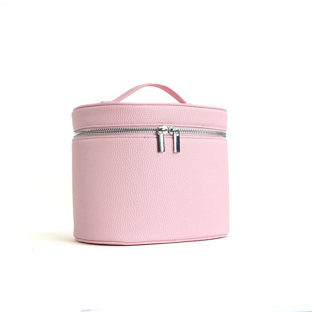 Large-capacity PU leather cosmetic box with internal storage box, customizable names and letters, travel portable cosmetic bag - badassmood