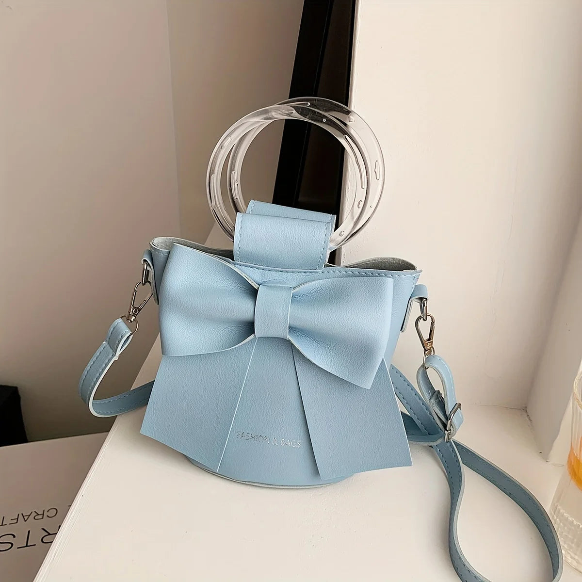 Sac Seau Femme avec Nœud Élégant - Sac Bandoulière Été Casual