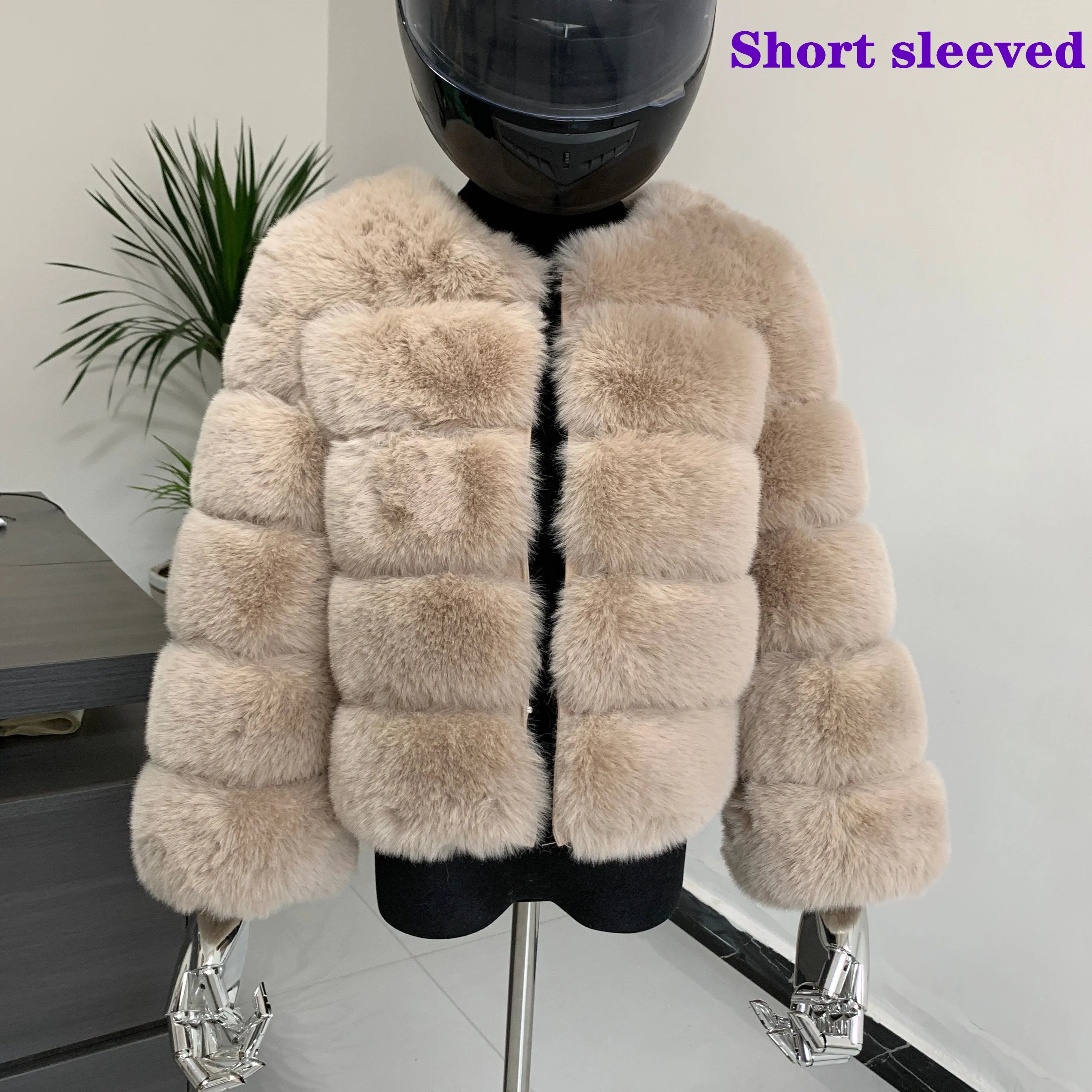 Manteau Fausse Fourrure Renard Femme - Veste Courte Luxe Fluffy Hiver - badassmood