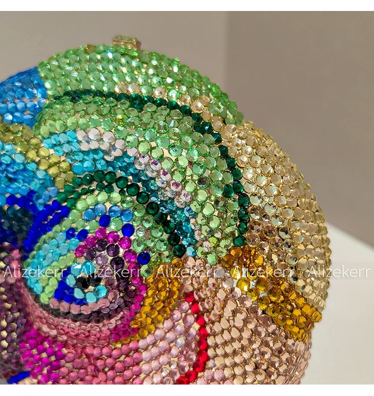 Pochette soirée rose en cristaux et strass, sac de mariage élégant pour femme, accessoire luxe pour fête et occasion spéciale