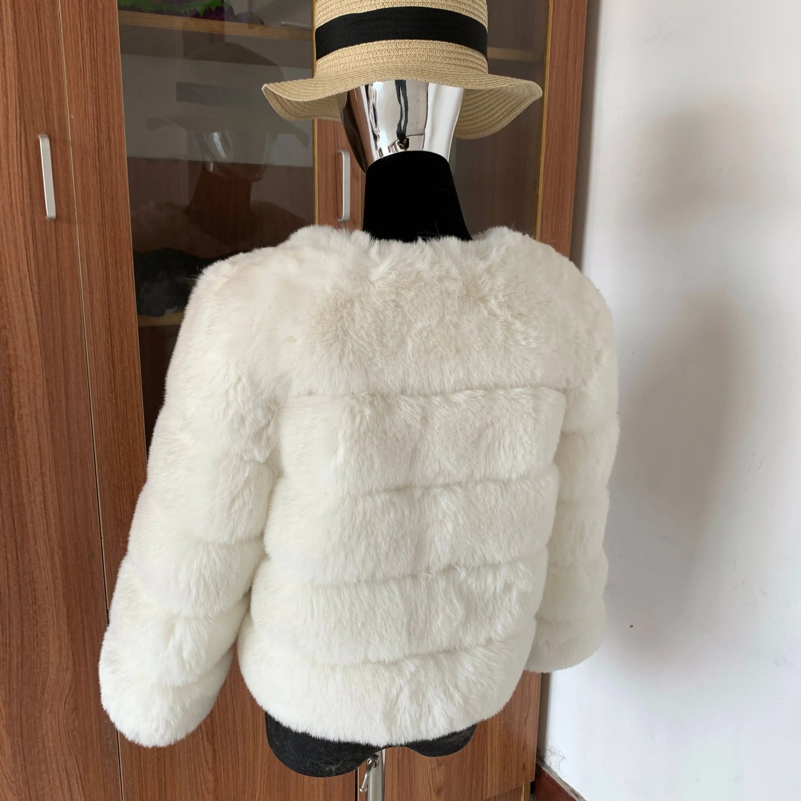 Manteau Fausse Fourrure Renard Femme - Veste Courte Luxe Fluffy Hiver - badassmood