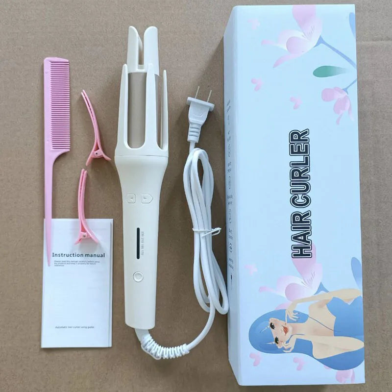 Boucleur ionique automatique pour cheveux avec boucles longue durée, outil coiffant de la marque badassmood.com.