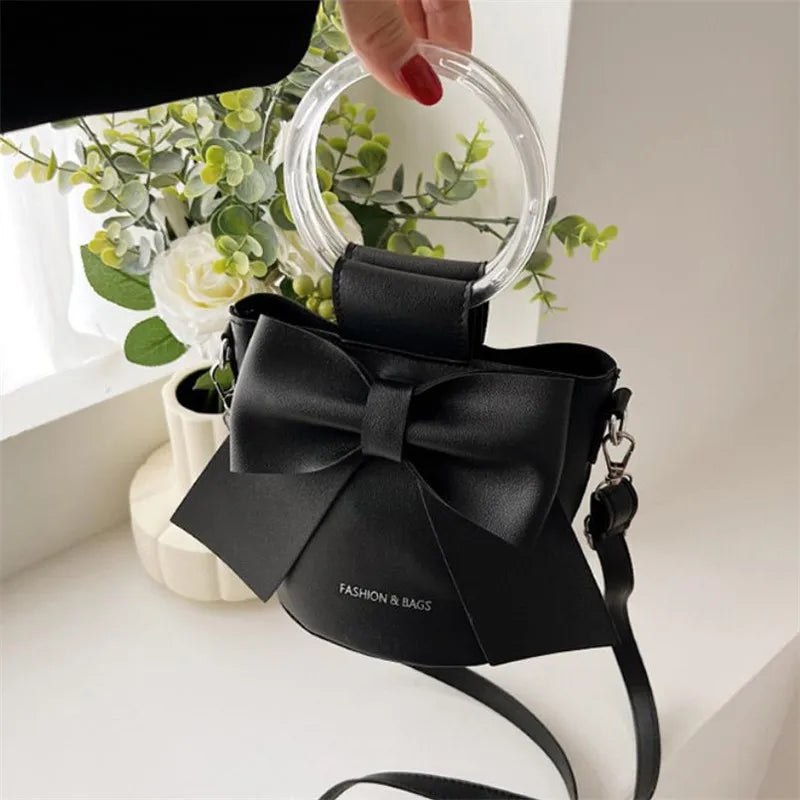 Sac Seau Femme avec Nœud Élégant - Sac Bandoulière Été Casual