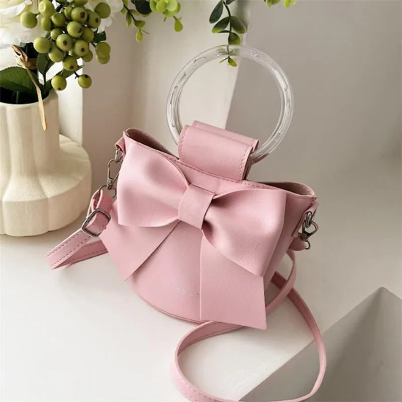 Sac Seau Femme avec Nœud Élégant - Sac Bandoulière Été Casual