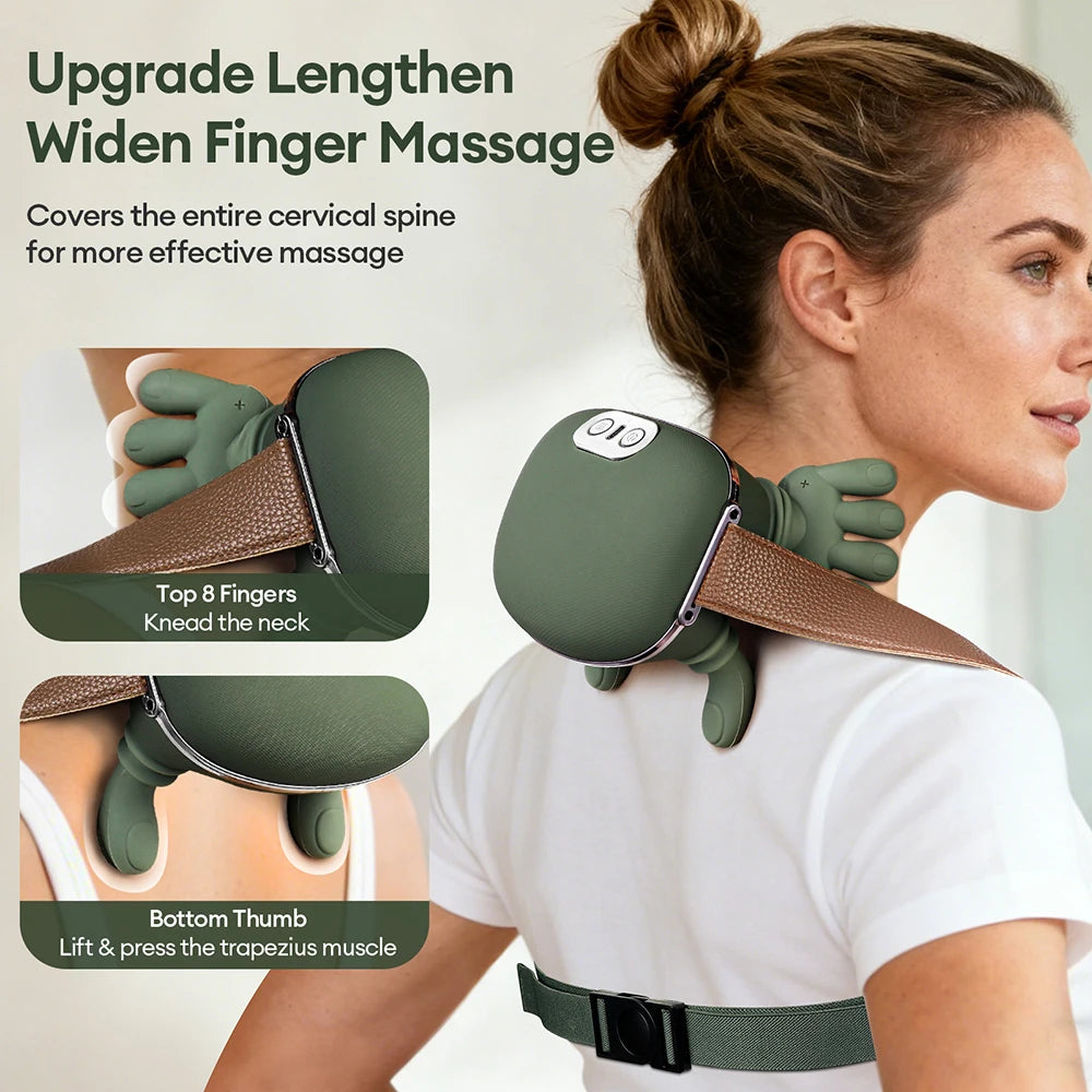 Masseur cervical 4D Bionique sans fil pour soulagement de la nuque et des épaules, appareil de bien-être et santé.