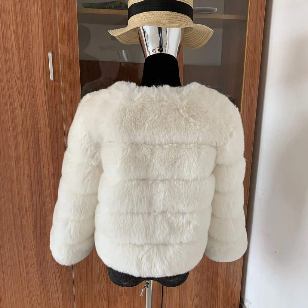 Manteau Fausse Fourrure Renard Femme - Veste Courte Luxe Fluffy Hiver - badassmood