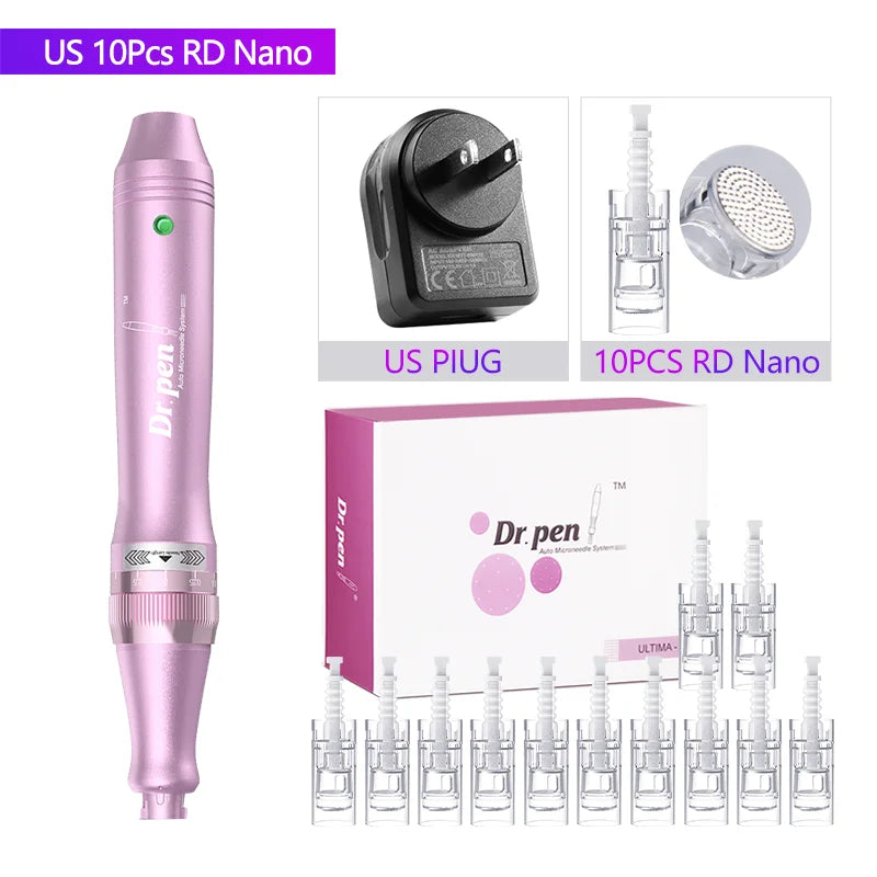 Dr. Pen Ultima M7 - Stylo Microneedling Sans Fil Professionnel + 10 Cartouches - badassmood