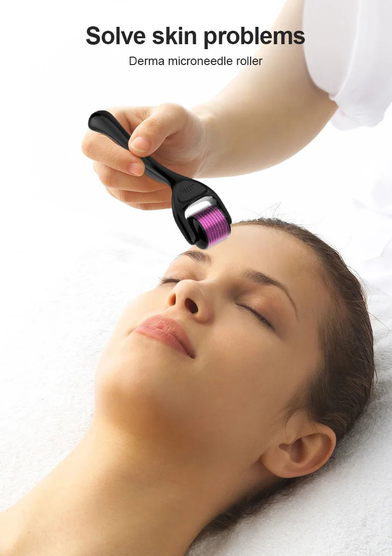Derma Roller 540 Micro-Aiguilles Professionnel - Visage Barbe Cheveux Anti-Âge - badassmood