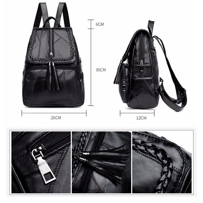 Mini sac à dos homme noir en canvas avec bandoulière sport, idéal pour voyage ou école, par badassmood.com