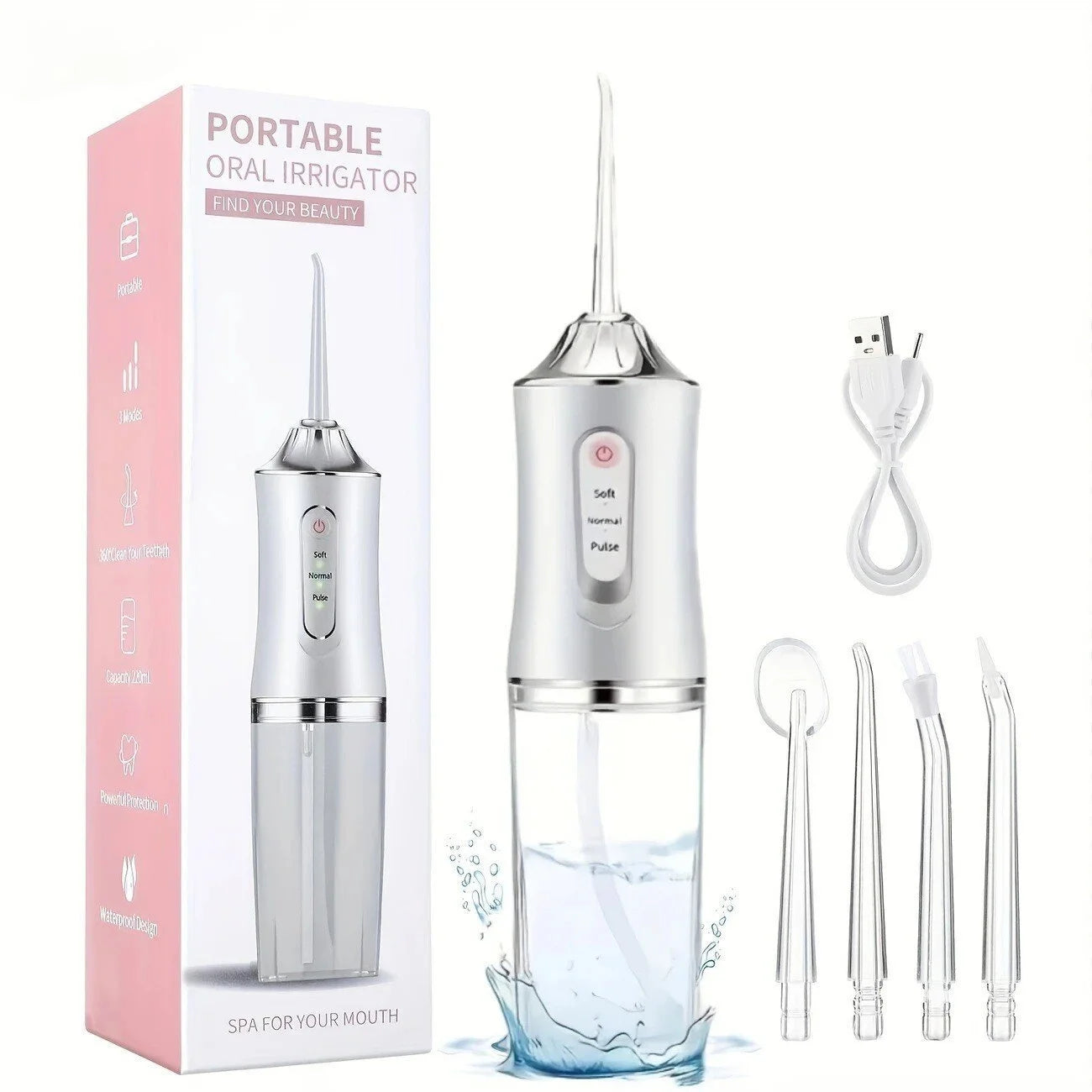Oral Irrigator Dental Water Jet Flosser Appliance Pick Floss Dentistry Mouth Washing Machine Teeth Whitening Cleaning Tools - badassmood