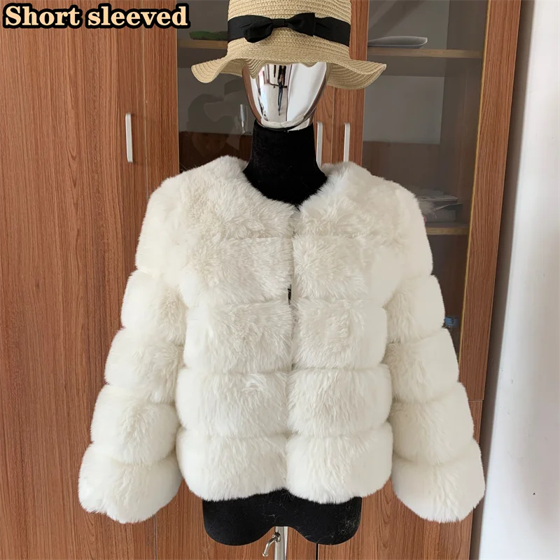 Manteau Fausse Fourrure Renard Femme - Veste Courte Luxe Fluffy Hiver - badassmood
