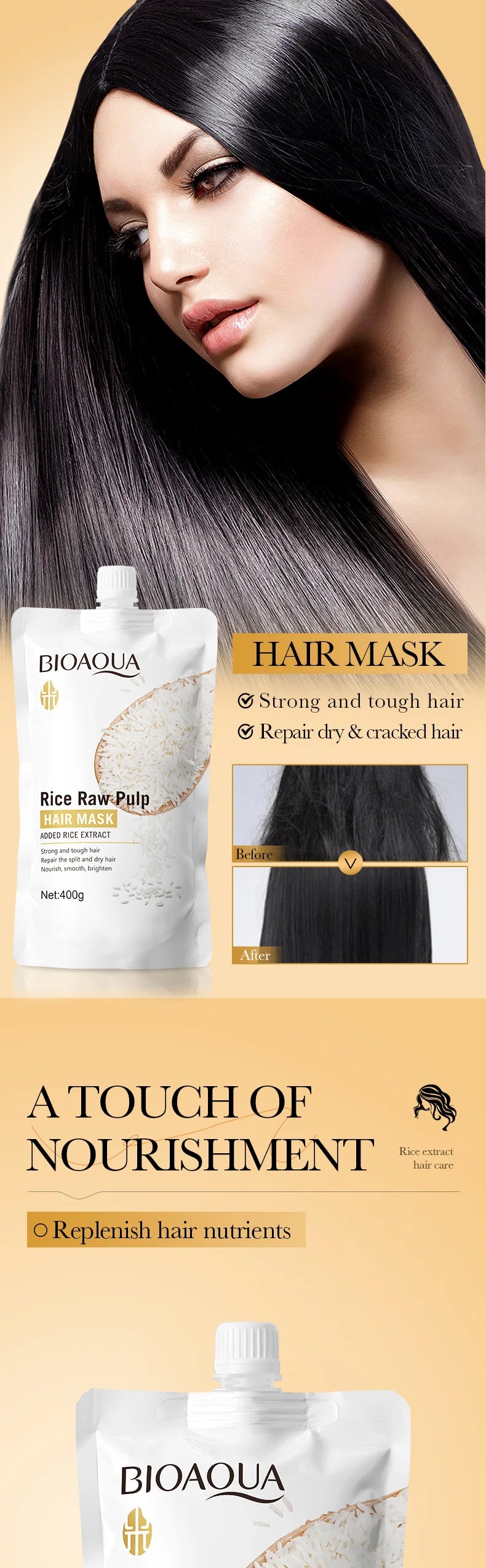 10/30/50/100/400g Magical Keratin Hair Mask 5 Seconds Repair Damaged Frizzy Hair Soft Smooth Shiny Rice Moisturizing Hair Care - badassmood