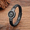 Bracelet Cuir Lion Luxe - Agate Naturelle Zirconium Unisexe Hip-Hop - badassmood