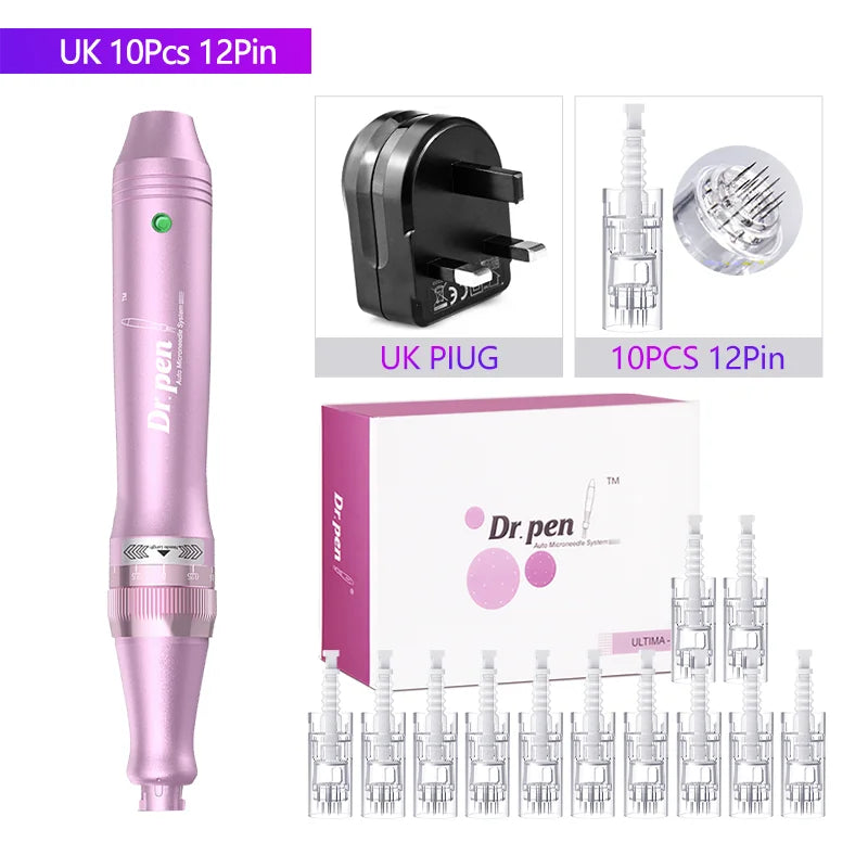 Dr. Pen Ultima M7 - Stylo Microneedling Sans Fil Professionnel + 10 Cartouches - badassmood