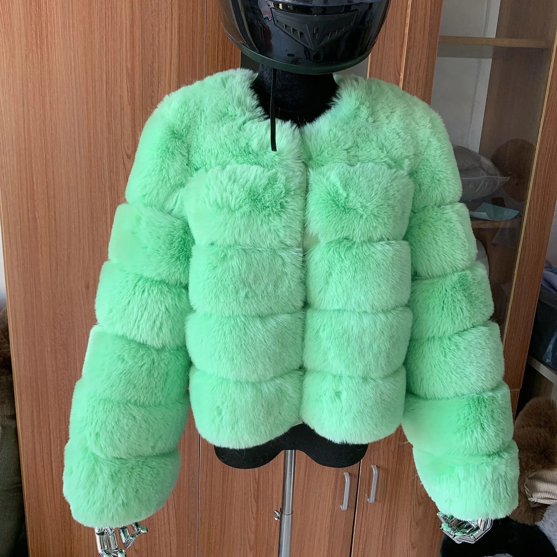 Manteau Fausse Fourrure Renard Femme - Veste Courte Luxe Fluffy Hiver - badassmood