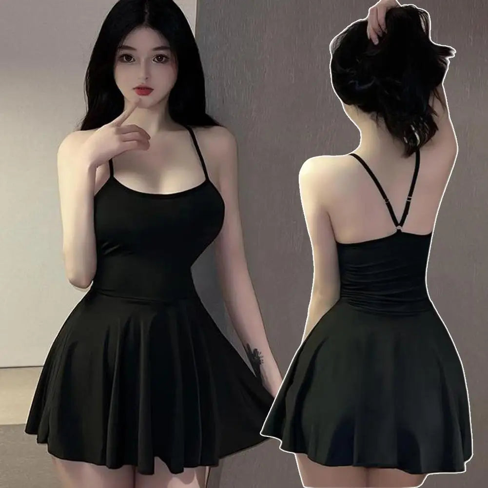 Sexy Women Pleated Micro MINI Dress Bandage Smooth Uniform Slip Mini Dress Night Club Outfits Allure Ruffled Dress Backless - badassmood