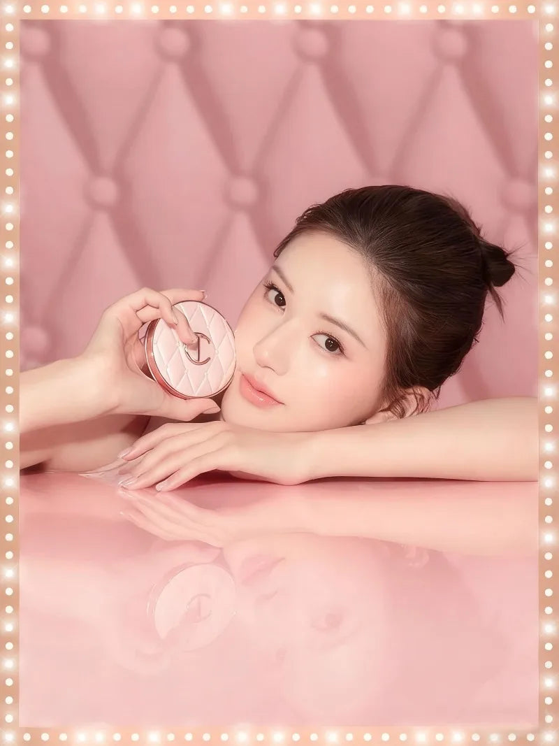 Charlotte Tilbury Shimmer Makeup Air Cushion Lightweight Moisture Oil Control Two Color Heart Shape Powder Blusher Unique Design - badassmood