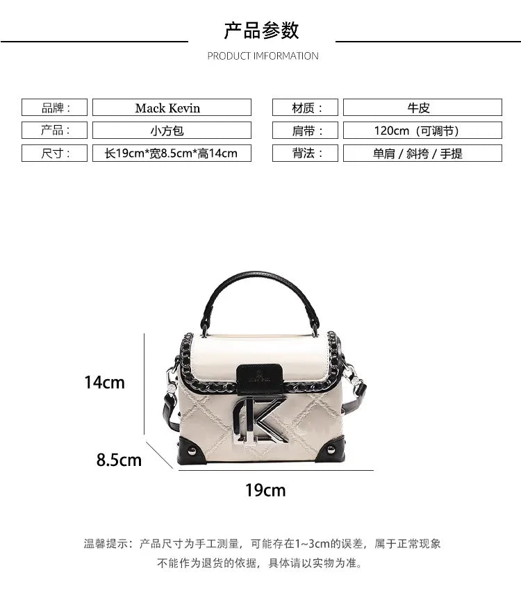 Sac Carré Bicolore Femme - Sac Bandoulière Soirée Cuir Tendance 2026 - badassmood
