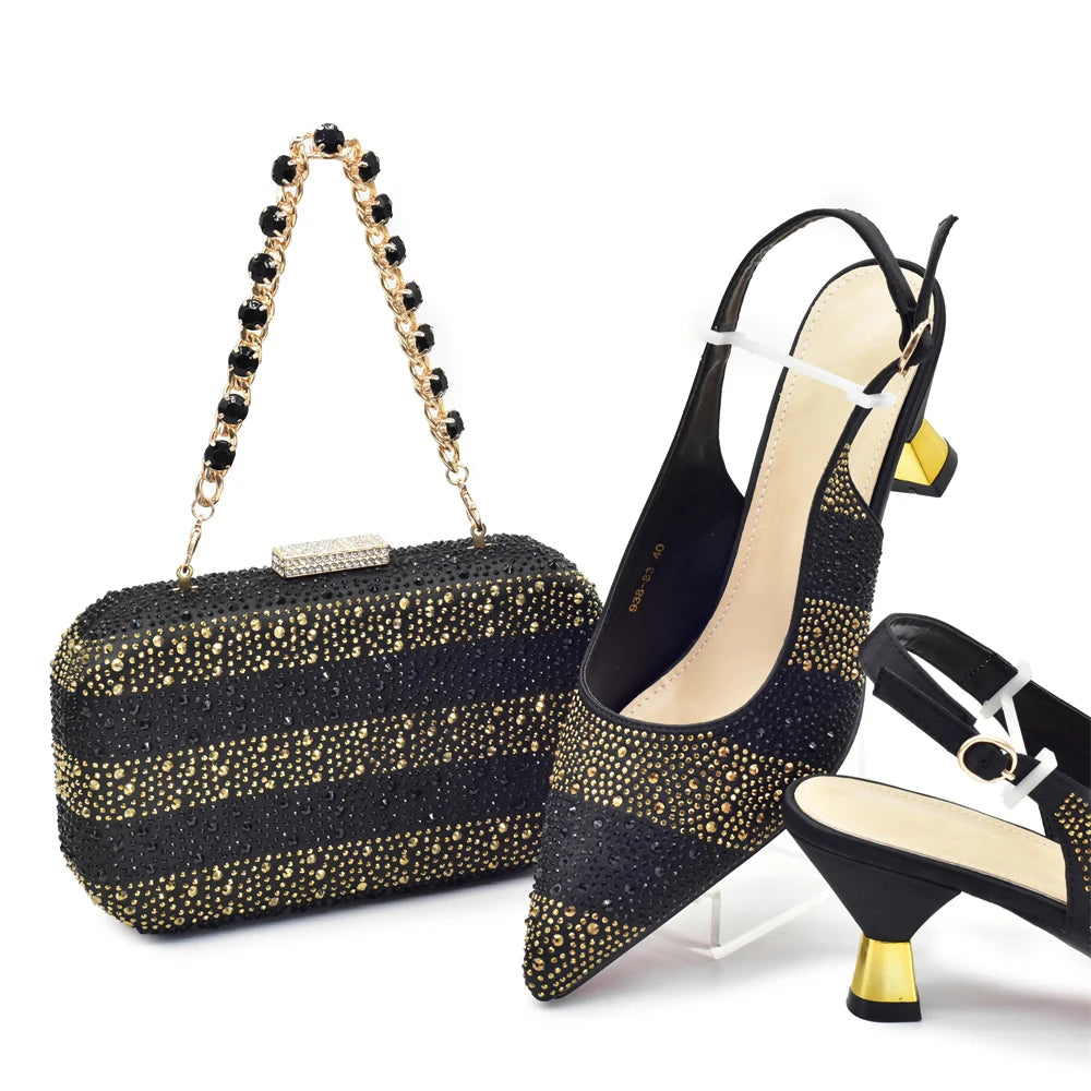 Ensemble Chaussures et Sac Italien Designer Mariage - Escarpins Luxe Femme Mariée Soirée - badassmood