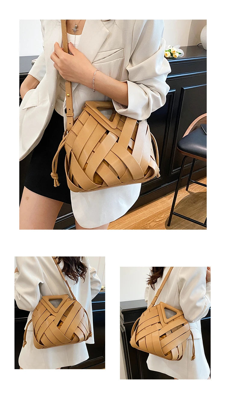 Sac Panier Ajouré Crossbody 2025 - Design Niche Grande Capacité Épaule Femme - badassmood