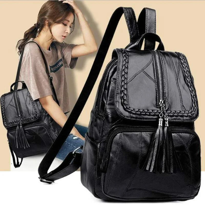 Mini sac à dos homme noir en toile avec bandoulière, idéal pour sport, voyage ou école, de la marque badassmood.com