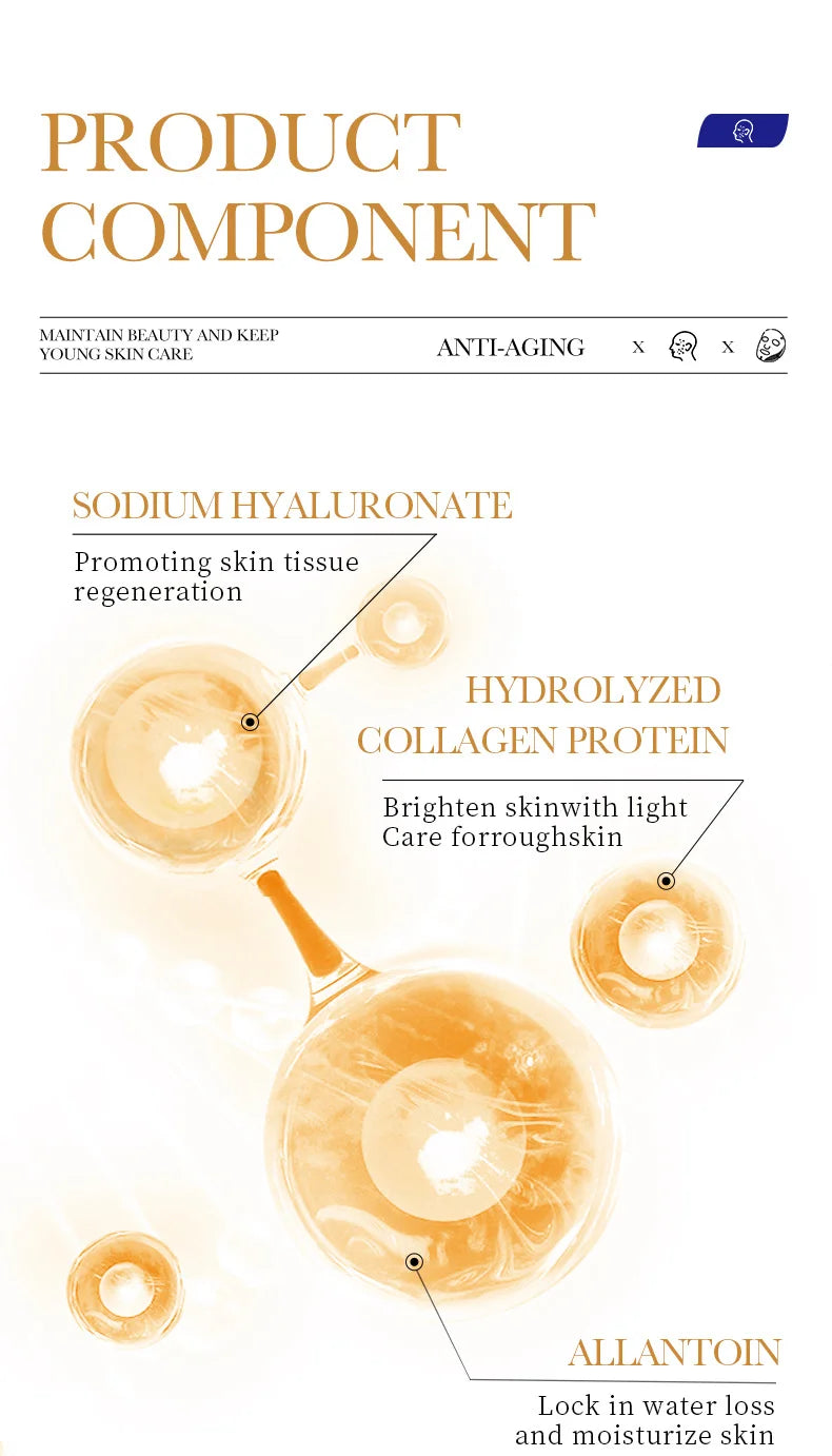 Masque Visage Collagène Anti-Rides x10 - Hydratant Raffermissant Coréen - badassmood