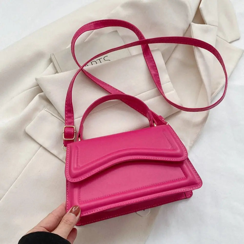 Sac Bandoulière PU Tendance 2026 - Messenger Cuir Couleur Unie Crossbody Femme - badassmood