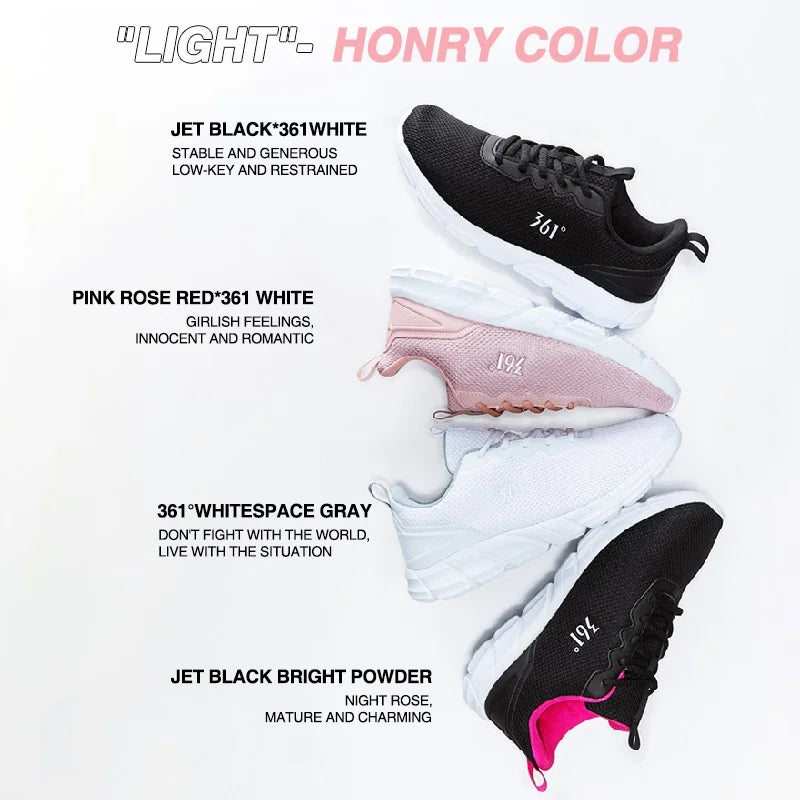 Baskets Running Femme 361 Degrees - Légères Respirantes Amorti - badassmood