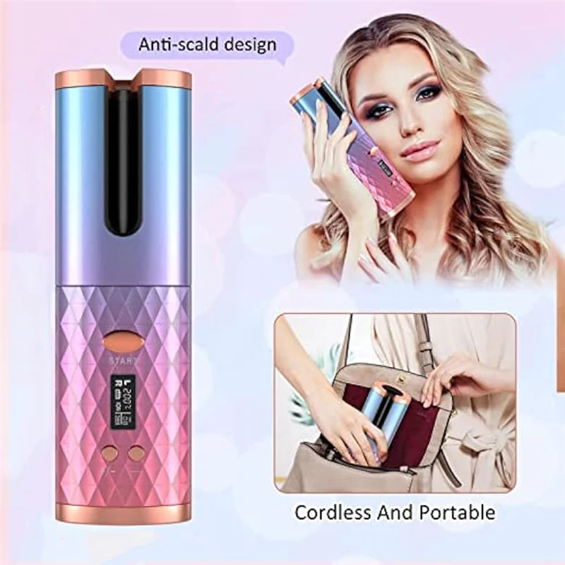 Boucleur Automatique Sans Fil Rechargeable - Fer à Boucler Portable