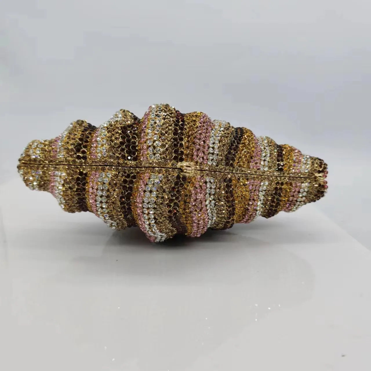 Pochette de soirée en cristaux et coquillage, sac de mariage en strass luxe pour femme, élégant accessoire de soirée