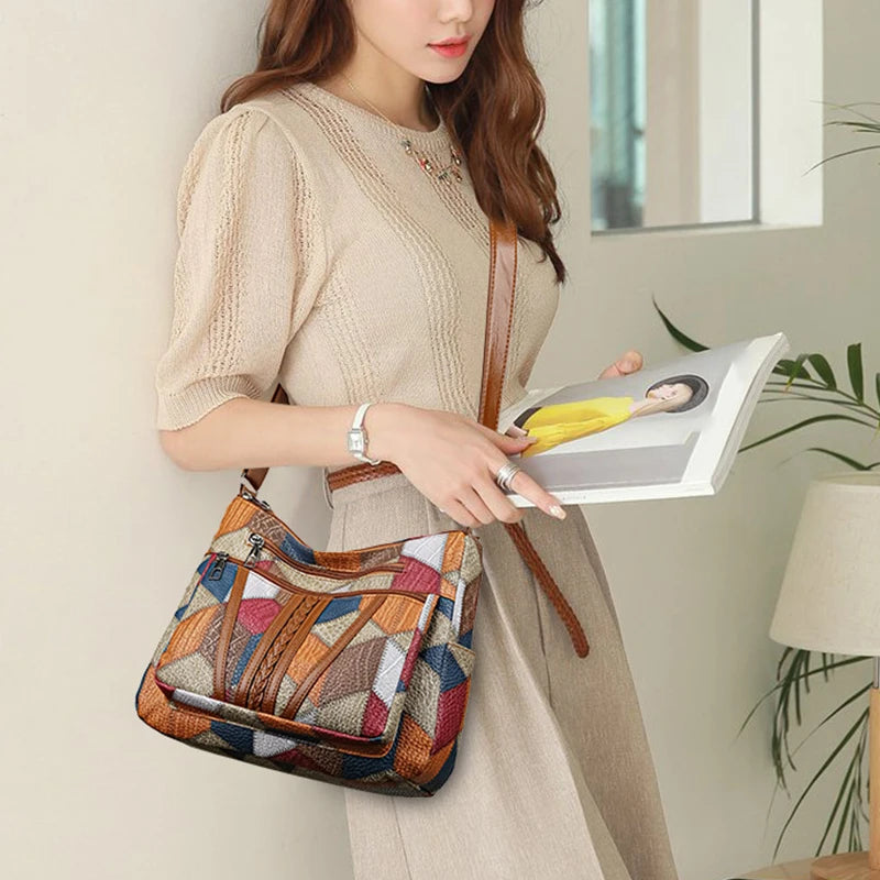 Sac à Main Vintage Femme Multi-Poches - Sac Bandoulière Rétro Élégant - badassmood