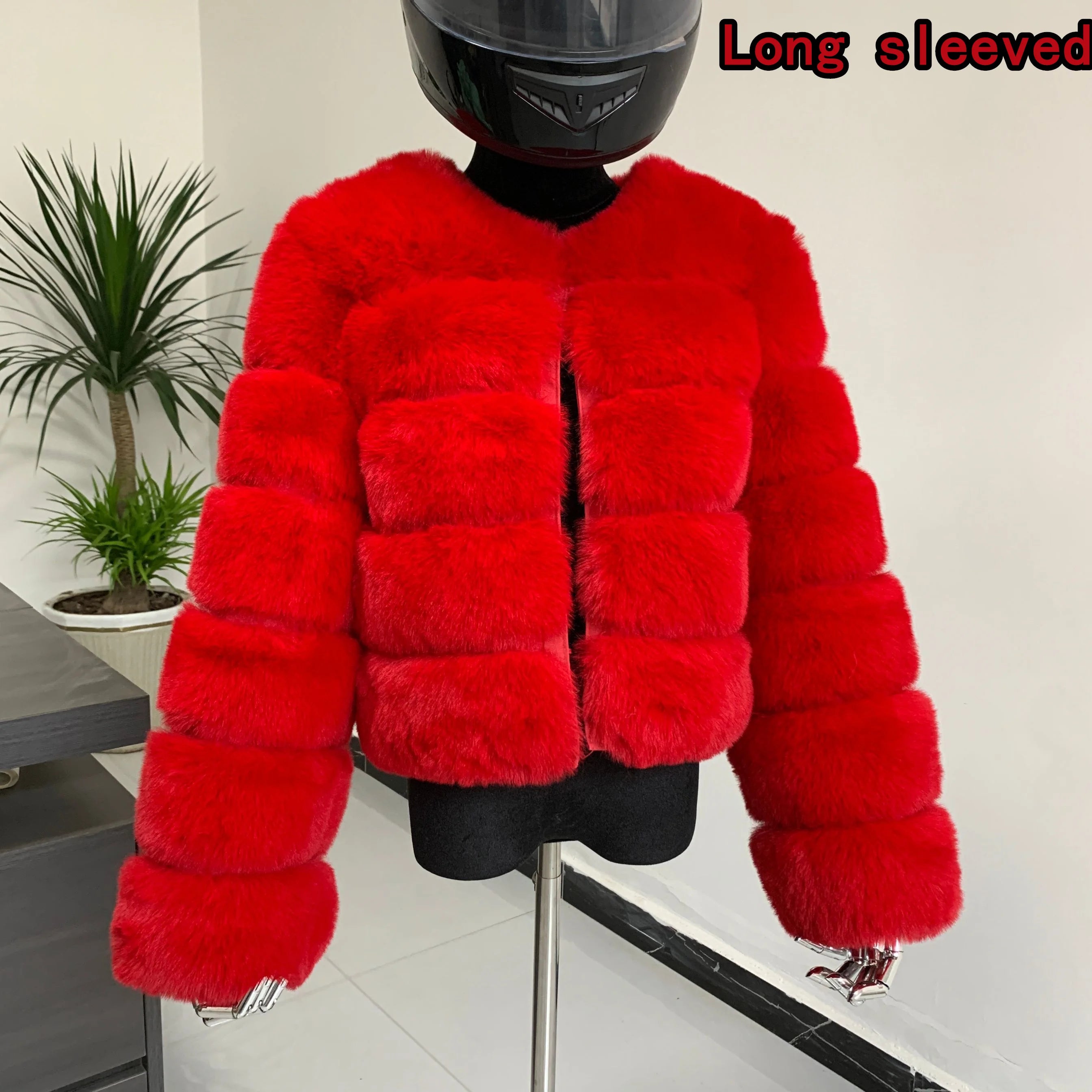 Manteau Fausse Fourrure Renard Femme - Veste Courte Luxe Fluffy Hiver - badassmood