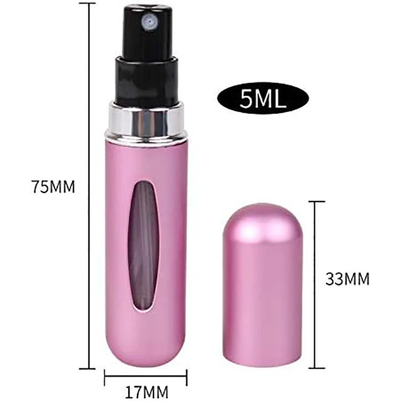 1/5Pcs Travel Perfume Bottle Refillable Portable Mini Atomizer Spray Refill Bottle Women Pocket Dispenser Cologne Sprayer 5ml - badassmood