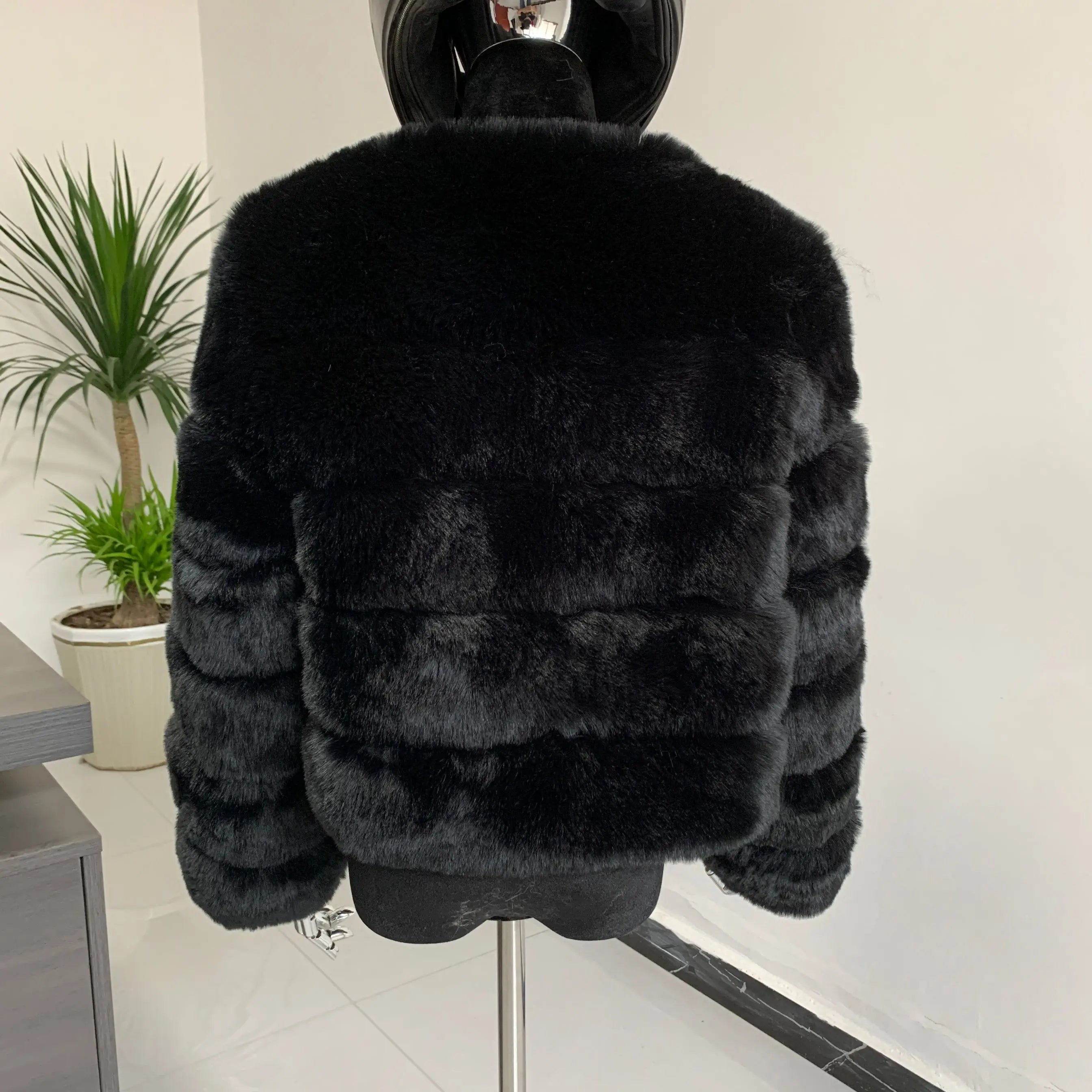 Manteau Fausse Fourrure Renard Femme - Veste Courte Luxe Fluffy Hiver - badassmood