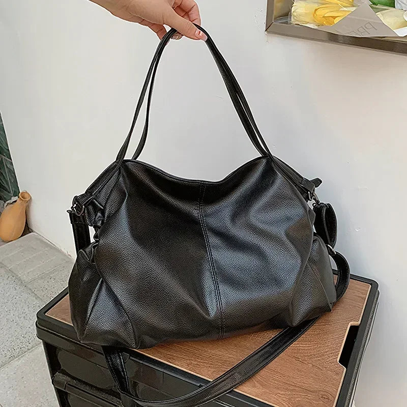 Sac à Main Rétro Femme Cuir PU - Grand Sac Bandoulière Style Coréen - badassmood