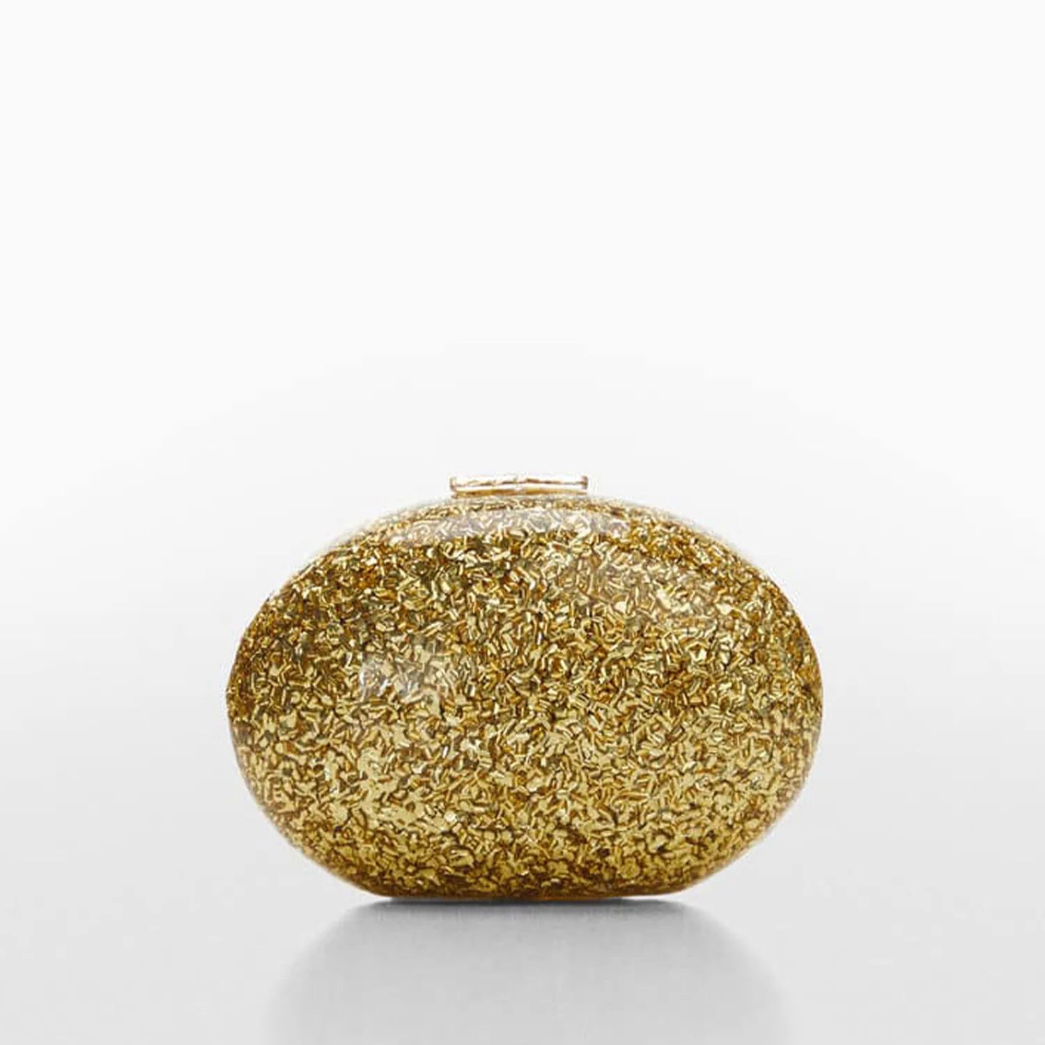 Pochette de soirée en coquillage léopard avec paillettes, sac luxe pour mariage et fête, style élégant et tendance.