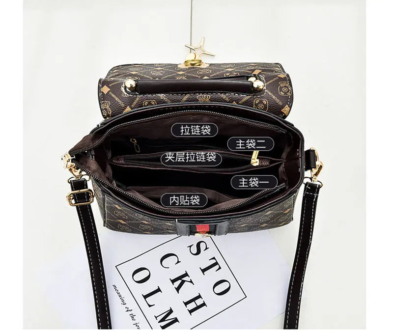 Sac à Main Femme Luxe Designer - Sac Épaule Cuir Monogramme Tote Bandoulière - badassmood