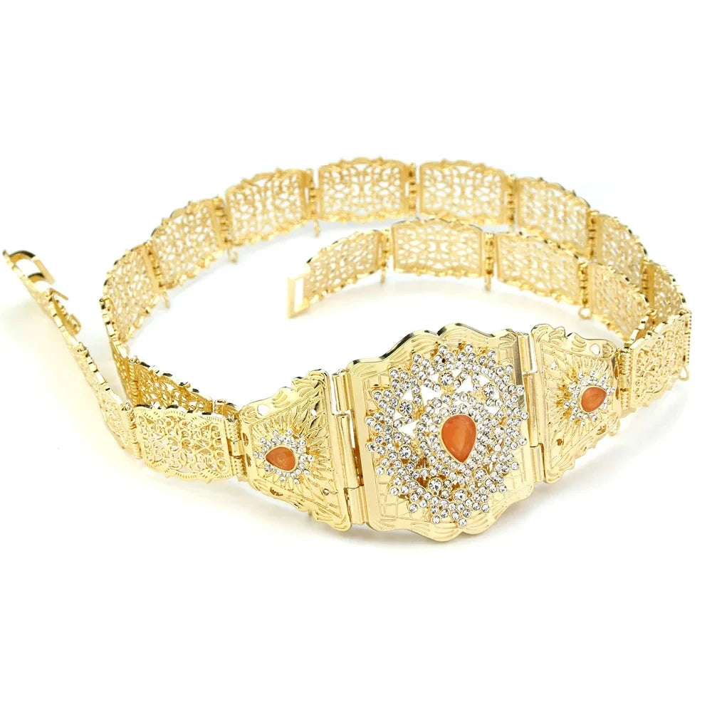 Ceinture Chaîne Métallique Style Marocain Ajustable - Caftan Arabe - badassmood