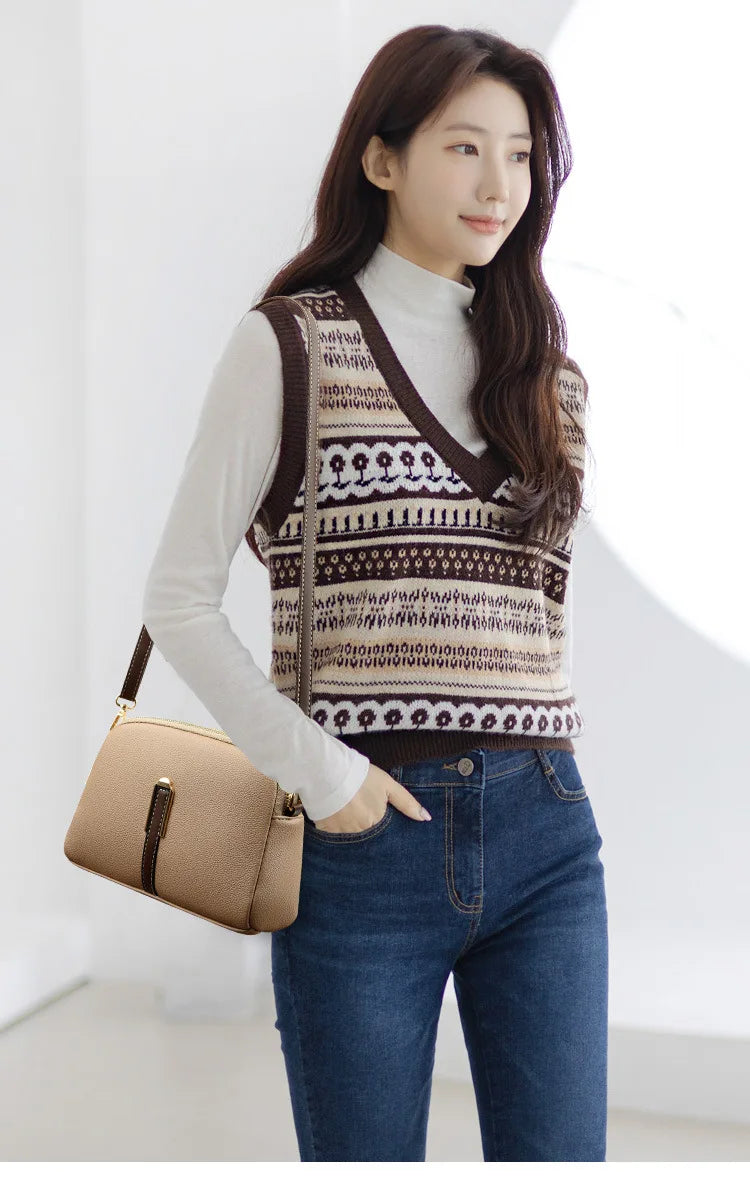 Sac à Main Cuir Femme Designer - Sac Bandoulière Luxe Messenger - badassmood