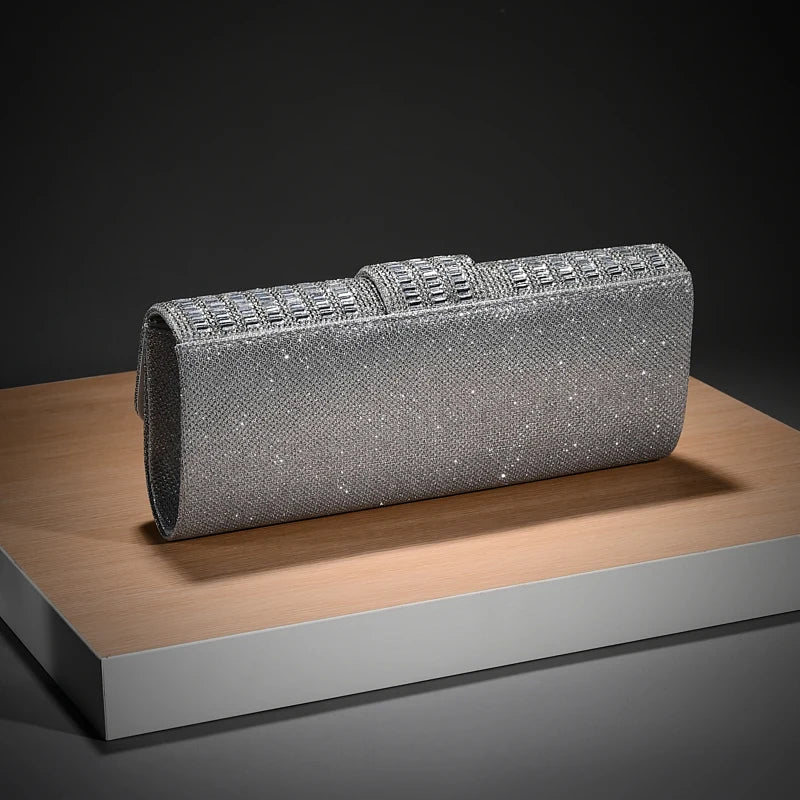 Pochette Diamants Cristal Mariage - Clutch Strass Soirée Mariée Enveloppe Femme - badassmood